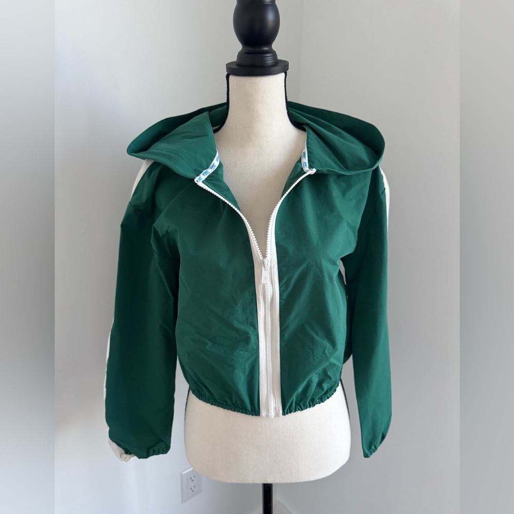 Prince Pickleball green windbreaker hooded full zip jacket small NWT tennis prep - Picture 3 of 5